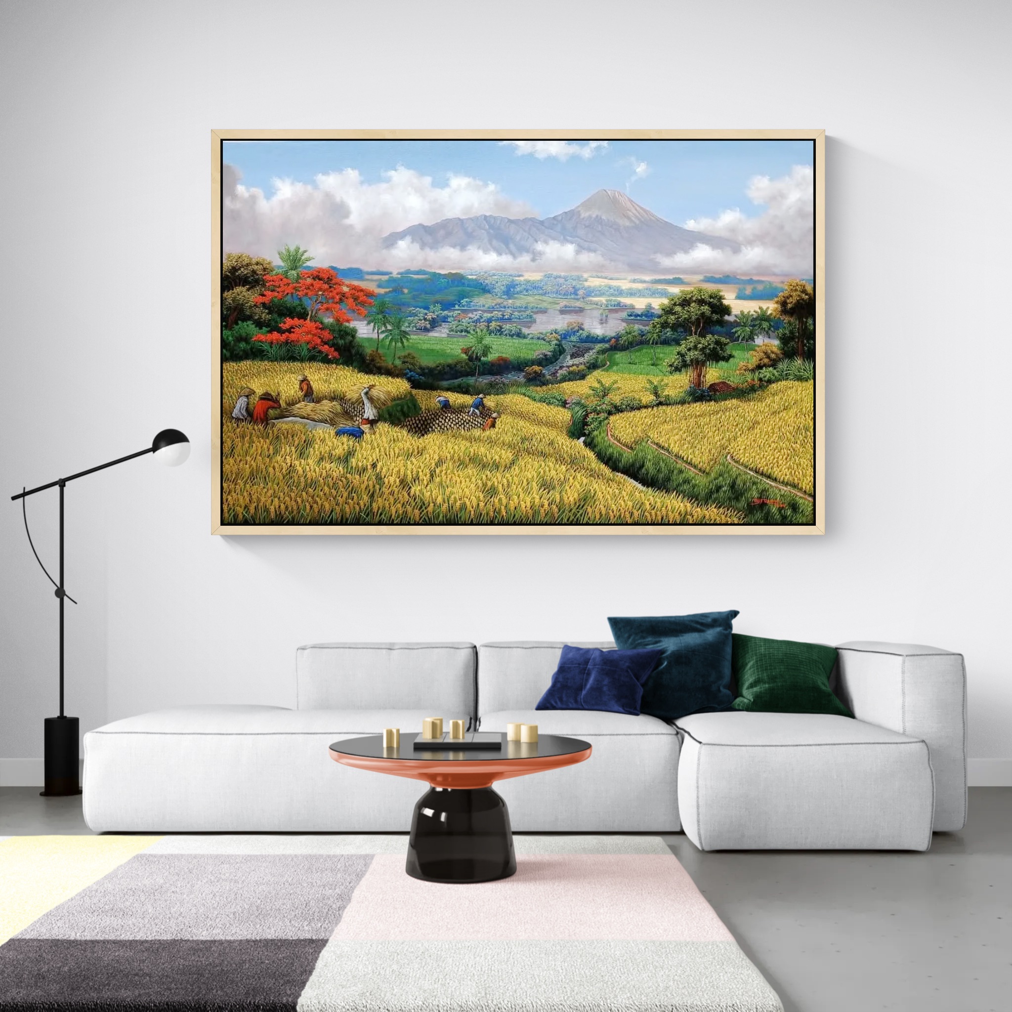 Harvest Under the Cloud Crowned Mountain